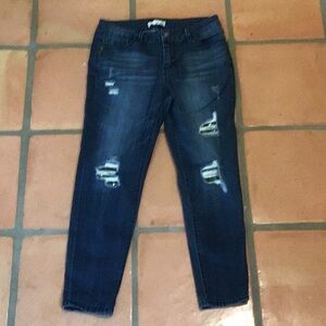 Artisan NY Size 10 Denim Skinny Jeans Sequin Women’s Stretch